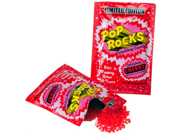 Pop Rocks med Kirsebærsmak Cherry Det originale bruspulveret!
